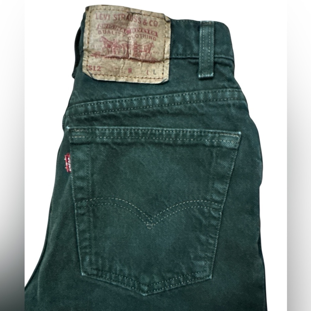 Vintage 90’s‎ Levi's 512 Jeans Womens Hunter Green Size 9 Long Slim Fit Tapered
